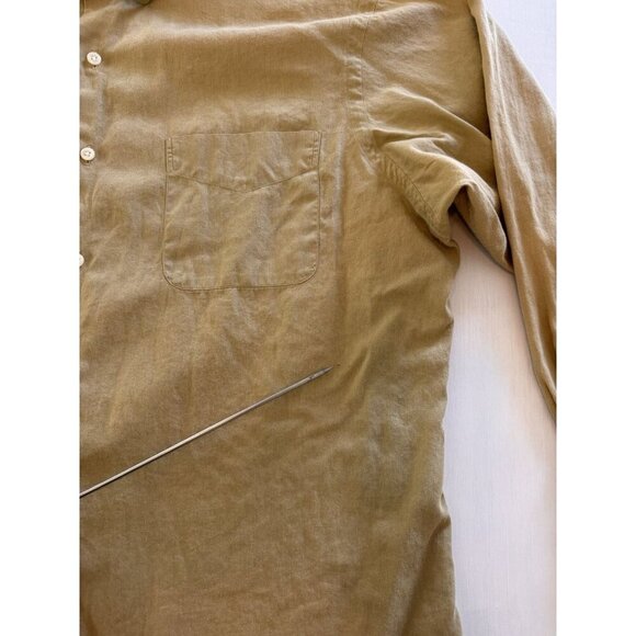 Vintage Polo Ralph Lauren Shirt Mens L 16.5 32/33 Tan 100% Cotton Warwick LS BD - Picture 13 of 14